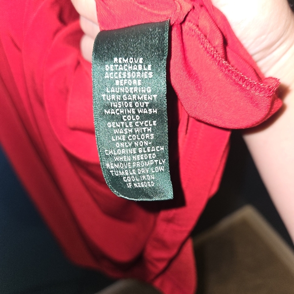 Ralph Lauren Red Dress, petite small - Picture 9 of 10